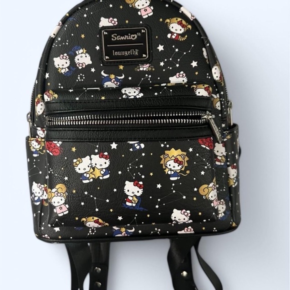 Loungefly Hello Kitty Zodiac Print Womens Double Strap Shoulder Bag Purse main image 4